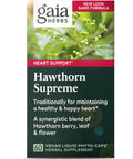Gaia Herbs Hawthorn Supreme Heart Support- 60 Vegan Capsules | Vegan Black Market