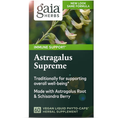 Astragalus Supreme Immune 60 capsules | Gaia Herbs | veganblackmarket.com