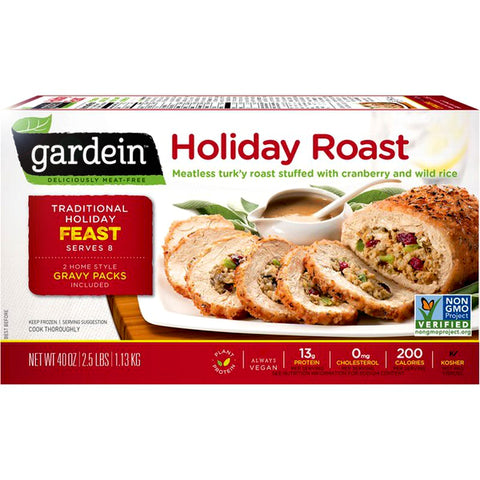 Holiday Roast Meatless Turk'y Roast Stuffed with Cranberry and Wild Rice Gardein