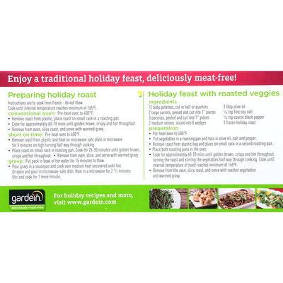Gardein Holiday Roast Meatless Turk'y Roast Stuffed with Cranberry and Wild Rice - 40 oz.