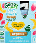 GoGo squeeZ Happy Tummiez Organic Apple Banana Strawberry -  4pk/3.2 oz.