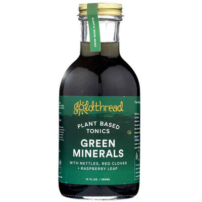 Goldthread Green Minerals Tonic With Nettles, Red Clover + Raspberry Leaf - 12 foz.