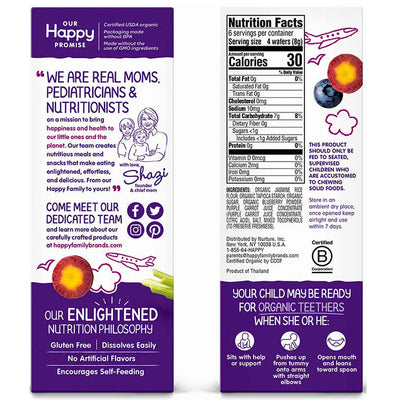 Happy Baby Organic Blueberry & Purple Carrot Teethers - 12 Pk