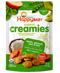 Happy Baby Organic Freeze-dried Apple Spinach Pea & Kiwi Creamies - 1 oz