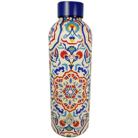 Floral Pattern Heritage Double Wall Stainless Steel Bottle - 17 oz.