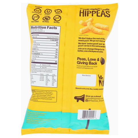 Hippeas Vegan White Cheddar Organic Chickpea Puffs - 4 oz.