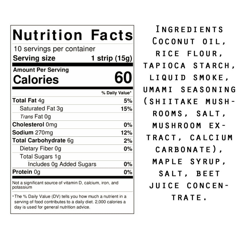 Vegan Plant Based Bacon 5 oz. Hooray Foods Vegan Black Market