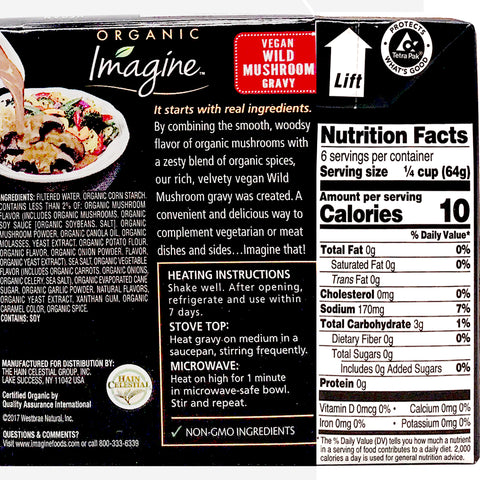 Imagine Foods Vegan Wild Mushroom Organic Gravy - 13.5 oz.