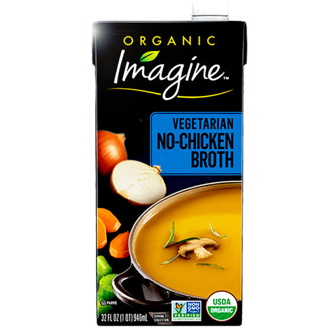 Imagine Foods Organic Vegetarian Vegan No-Chicken Broth - 32 fl. oz. | Vegan Black Market