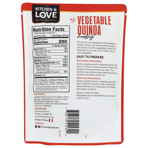 Kitchen & Love Cucina & Amore Vegetable Quinoa Medley - 8 oz.