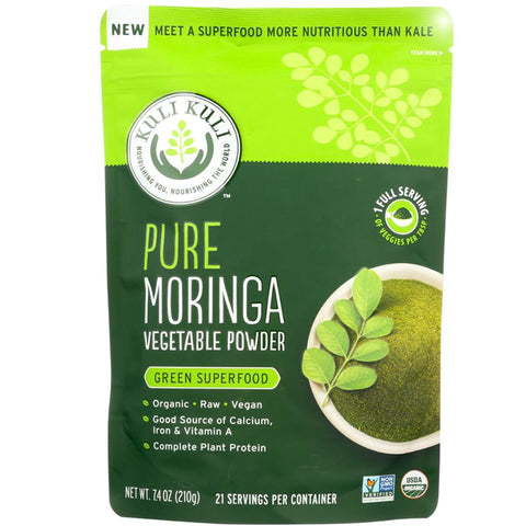 Kuli Kuli Organic Pure Moringa Vegetable Powder - 7.4 oz. | Vegan Black Market