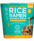 Lotus Foods Garlicky Veggie Rice Ramen Noodle Soup - 1.94 oz. Garlicy Veggie Lotus Foods Rice Ramen Noodles | Vegan Ramen | LotusFoods 