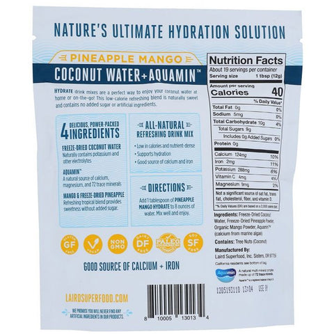 Laird Functional Hydrate Pineapple Mango Water - 8 oz.