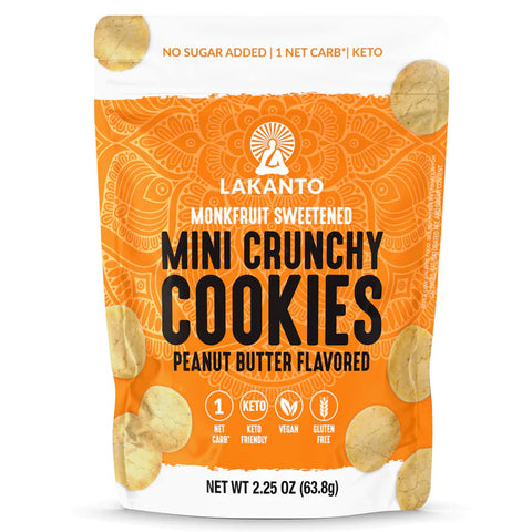 Lakanto Mini Crunchy Cookies Peanut Butter - 2.25 oz. | Vegan Black Market
