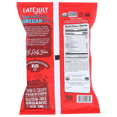 Late July Organic Sea Salt Vinegar Thin & Crispy Potato Chips - 5 oz.
