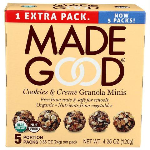 Made Good Granola Minis Cookies And Creme - 5pk/4.2oz