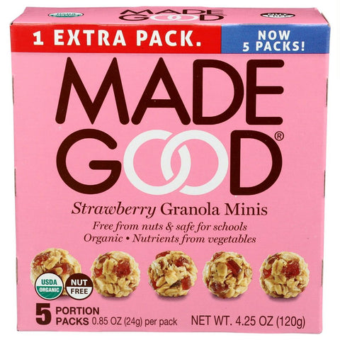 Made Good Granola Minis Strawberry - 5pk/4.2oz Made Good Granola Minis | Strawberry | Made Good Granola | Madegood made good strawberry granola minis