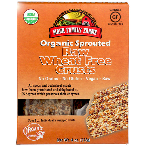 Mauk Family Farms Organic Sprouted Raw Wheat Free Crusts - 4 oz.