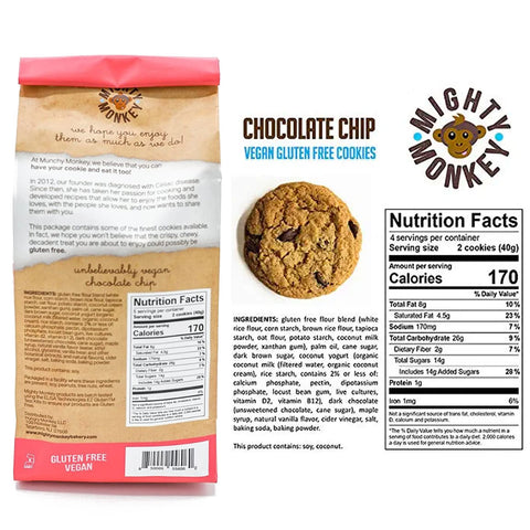 Mighty Monkey Vegan Chocolate Chip Cookies - 7.4 oz.
