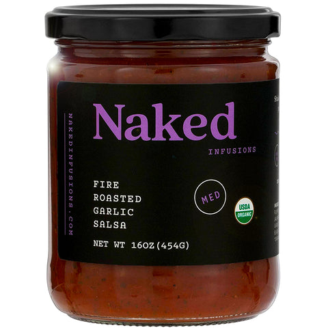 Naked Infusions Medium Fire Roasted Garlic Salsa 