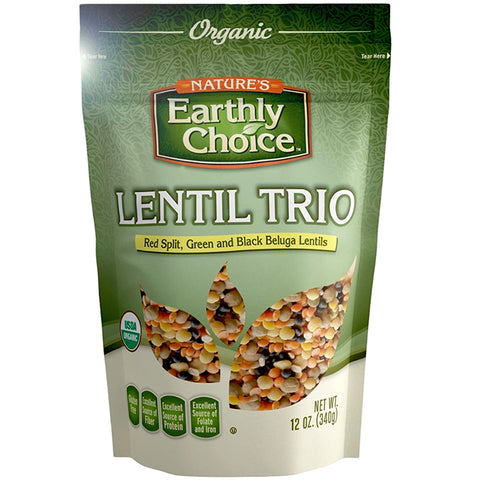 Natures Earthly Choice Organic Lentil Trio -12 oz. | Vegan Black Market