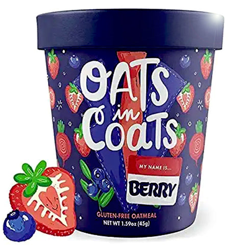Oats in Coats Gluten Free Instant Oatmeal Cups Berry - 1.59 oz. | Vegan Black Market