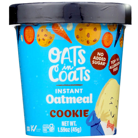 Oats in Coats Sugar Free Instant Oatmeal Cups Cookie - 1.59 oz. | Vegan Black Market