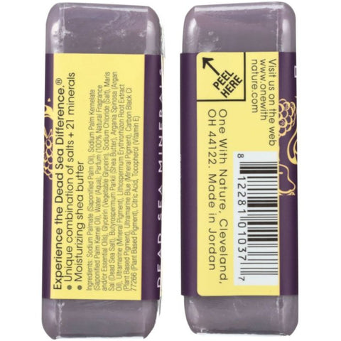 One With Nature Dead Sea Minerals Soap Blackberry Pear Bar - 7 oz.