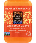 one with nature soap| Grapefruit Guava One With Nature Soap | Dead Sea Mineral Soap | One With Nature Bar Soap One With Nature Dead Sea Minerals Grapefruit Guava Soap Bar - 7 oz.