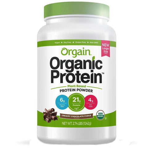 Orgain Organic Creamy Chocolate Fudge Plant Based Protein Powder