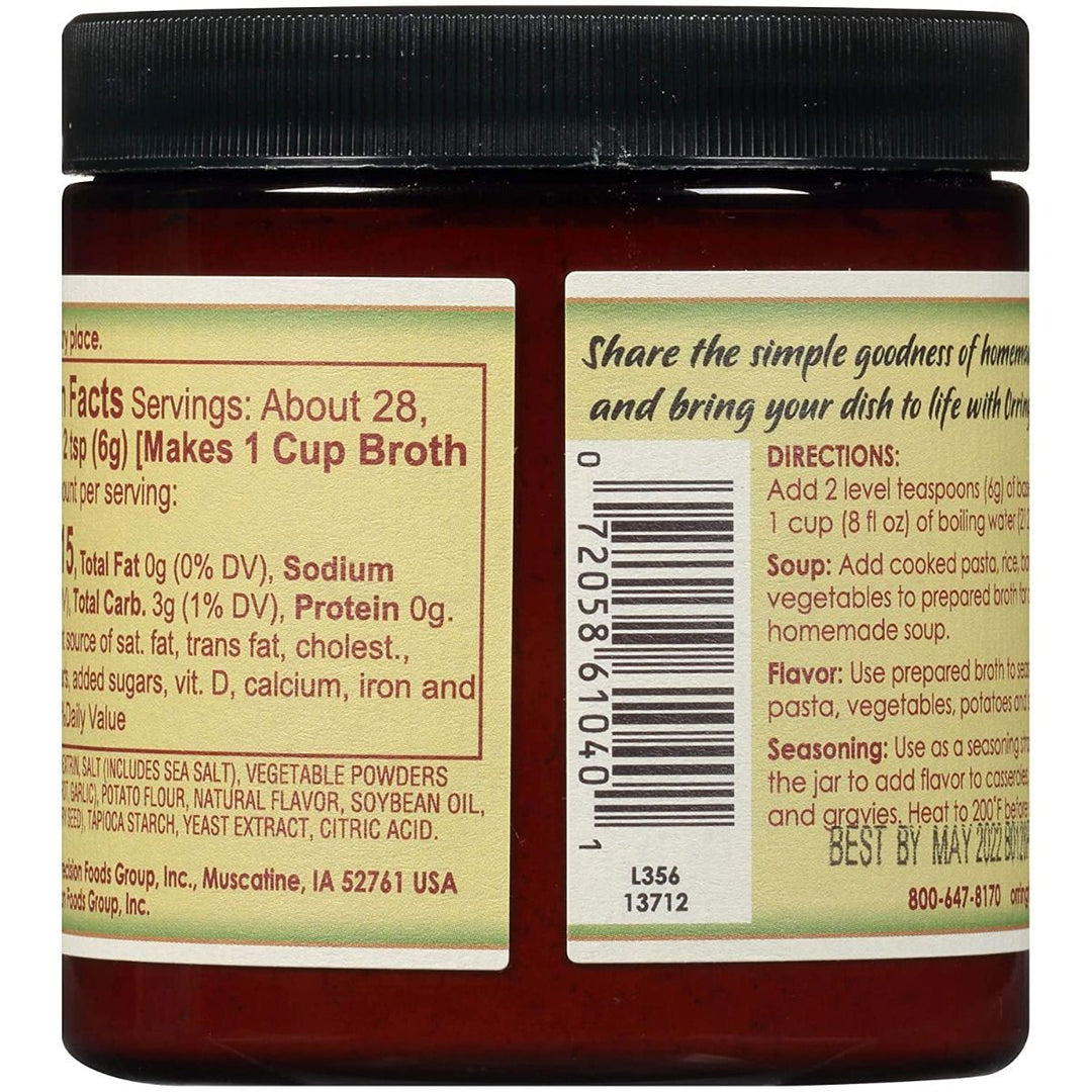 Vegan Broth Base and Seasoning 6 oz. Orrington Farms Vegan Black