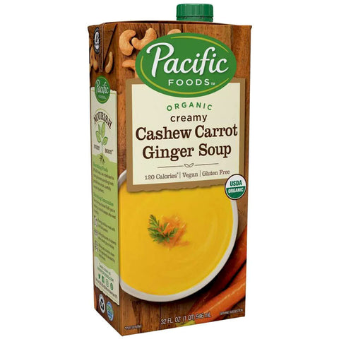 Pacific Foods Organic Creamy Cashew Carrot Ginger Soup - 32 oz.