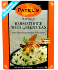 Patel Basmati Rice With Green Peas - 8.8 oz. | Vegan Black Market