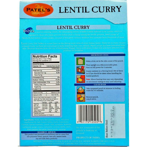 Patel Dal Tadka Lentil Curry - 9.9 oz.