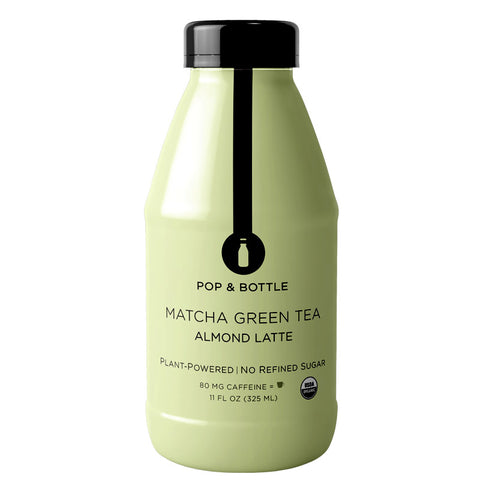 Pop & Bottle Matcha Green Tea Almond Latte - 11 fl oz.