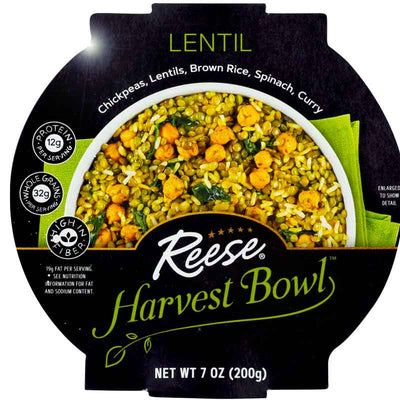 Reese Lentil Harvest Bowl Chickpeas Brown Rice Spinach Curry - 7.06 oz