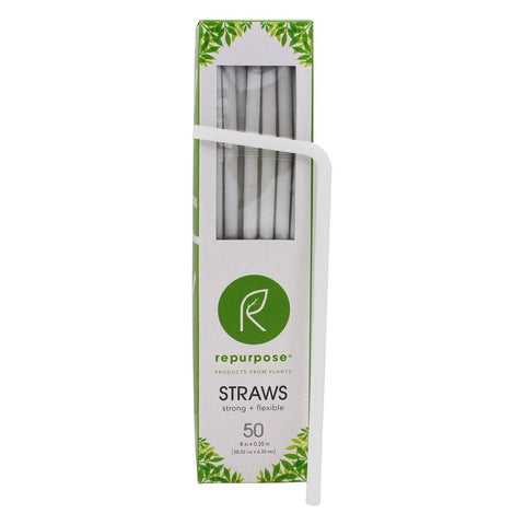 Repurpose 100% Compostable Plant Straws- 50 pack | Vegan Black Market