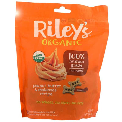 Riley's Organic Peanut Butter & Molasses Recipe Dog Treats - 5 oz. | Vegan Black Market