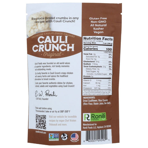 Ronili Foods Cauli Crunch Crumbs Original  - 6 oz.
