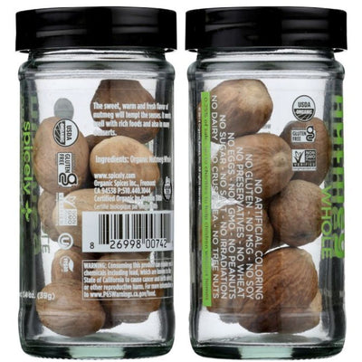 Spicely Organics Organic Whole Nutmeg - 1.4 oz