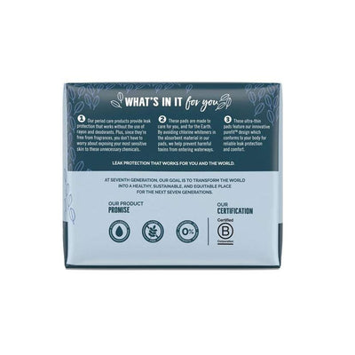 Seventh Generation Chlorine Free Pads with Wings Regular - 18 ct.