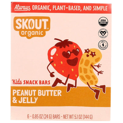 Skout Organic Kids Snack Bars Peanut Butter and Jelly - 6 ct/0.85oz