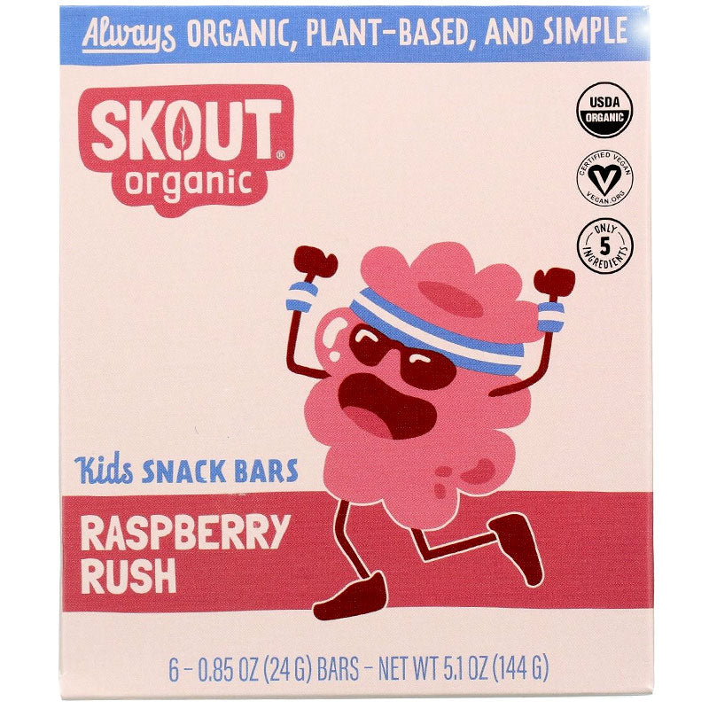 Skout Organic Kids Snack Bars Raspberry Rush - 6 ct/0.85oz.