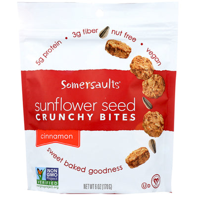 Somersaults Sunflower Seed Crunchy Bites Cinnamon - 6 oz.