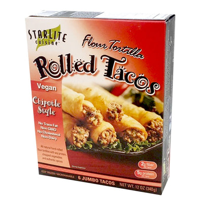 Starlite Cuisine Vegan Chipotle Style Rolled Tacos - 12 oz.