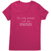 "The only animals I eat are Crackers" Women's V-Neck Shirt