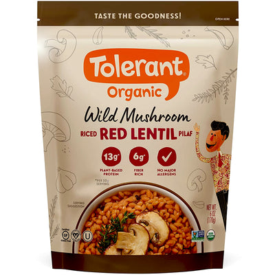 Tolerant Organic Riced Red Lentil Pilaf Wild Mushroom