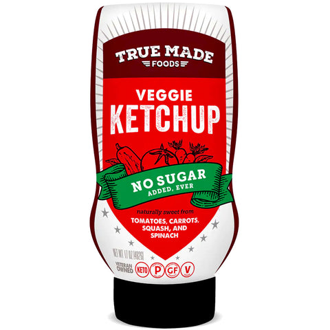 True Made Foods Veggie Ketchup No Sugar - 17 oz | Vegan Black Market