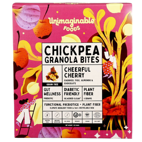 Unimaginable Foods Chickpea Granola Bites Cheerful Cherry - 7 oz.