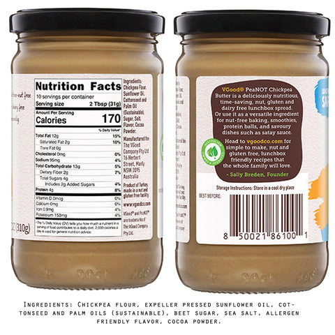 VGood PeaNOT Chickpea Butter Smooth Spread - 11 oz.